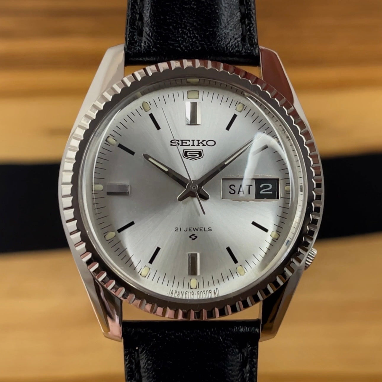 Incredible Example From 1968 Working Very Well Seiko 5 Automatic 6119 8030 English Only